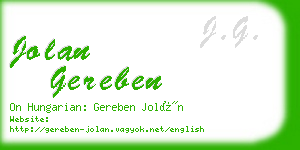 jolan gereben business card